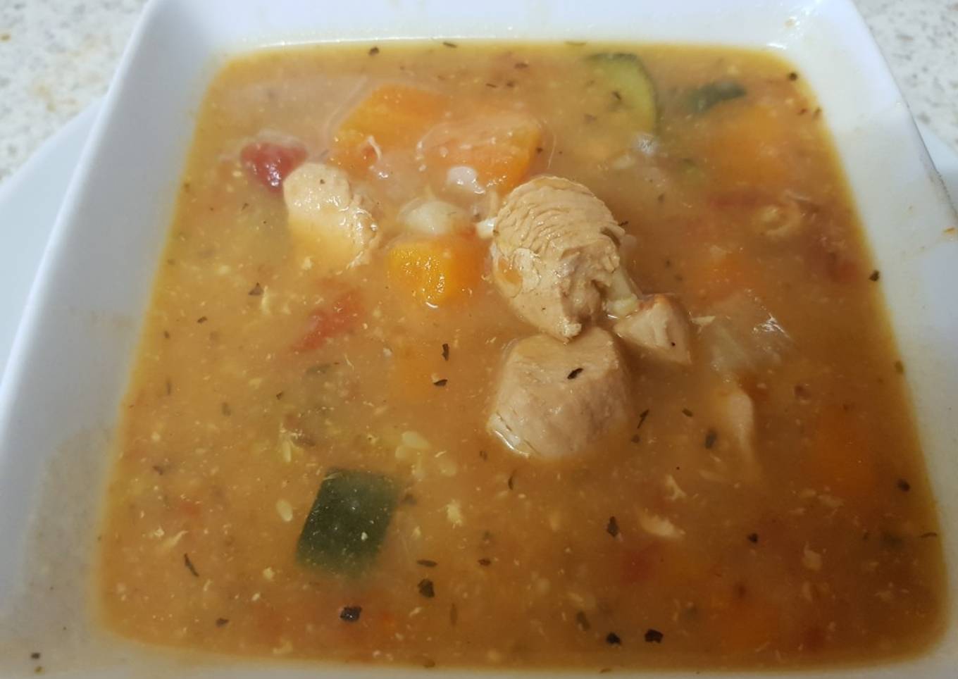 My Spiced Chicken Stew, so nice to come in out the cold to 😀