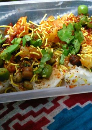 A picture of Healthy and tasty sprouts chaat salad.