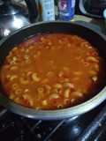 Sopa en caldo con chile colorado Sonora