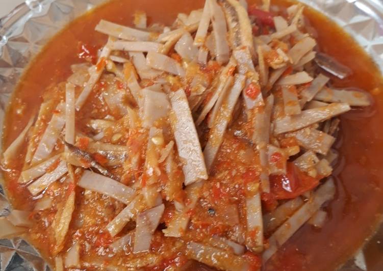 Resep Tumis Pedas Kulit Singkong yang simpel