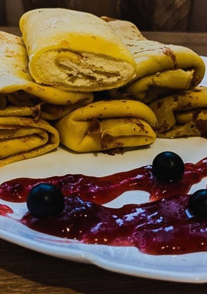 Налисники з сиром 😋дуже просто і смачно