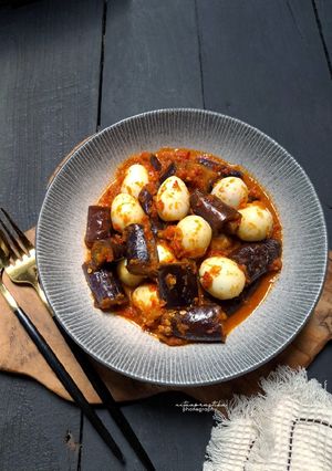 Foto resep Telur Puyuh Terong Balado