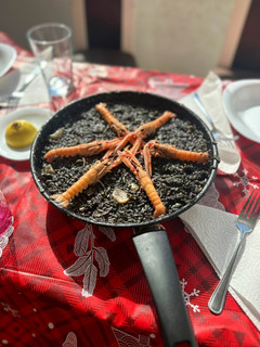 Una foto de Arroz negro con sepia