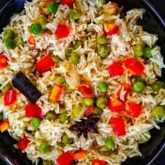 A picture of Quick pulao in pressure cooker (one pot recipe).