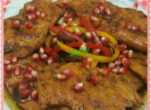 صورة لوصفة صدور دجاج بدبس الرمان