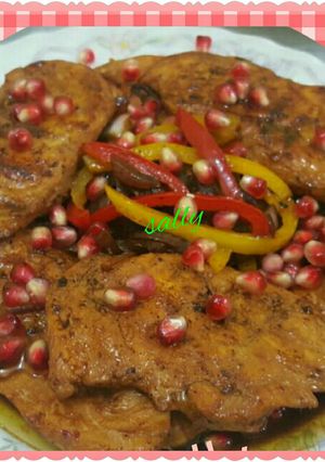 صورة لوصفة صدور دجاج بدبس الرمان