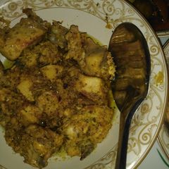 A picture of Chicken hara masalah.