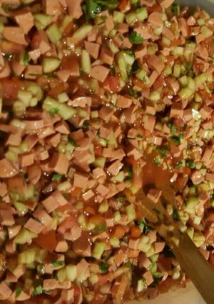Una foto de Ceviche de salchichas
