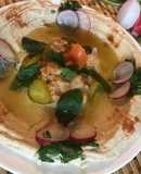 Hummus with Tahini (Mutabbal Hummus)