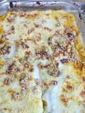 Lasaña de tallos de acelga a la boloñesa