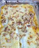 Lasaña de tallos de acelga a la boloñesa