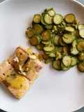 Salmone all'arancia e zucchine