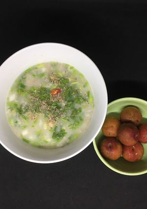 Hình của món [Giảm cân #D_7] Cháo yến mạch ức gà (255calo).