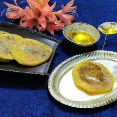 Apple, Banana Puran Poli A picture of Apple, Banana Puran Poli.