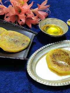 A picture of Apple, Banana Puran Poli.