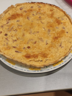 Una foto de Quiche de jamón York y bacon