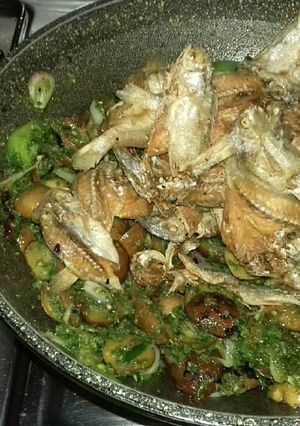 Foto resep Balado hijau jengkol &ikan asin