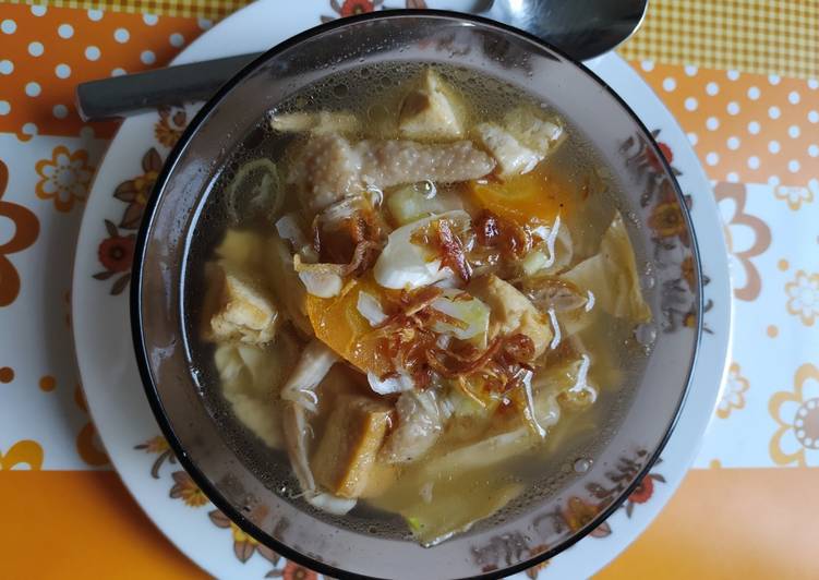 Bagaimana memasak Sup Ayam Kembang Tahu, Lezat Sekali