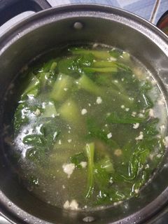 Hình của món Canh cải thìa thịt bằm.