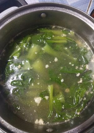 Hình của món Canh cải thìa thịt bằm.
