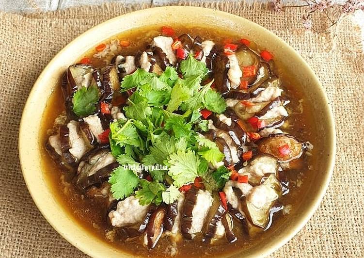 Steam Daging bungkus terong