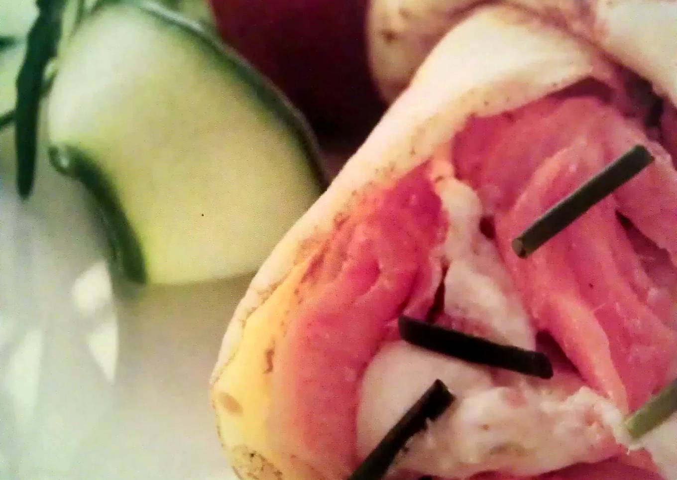 Crepes with smoked trout