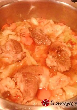 A picture of Granny’s cabbage with pork meat.