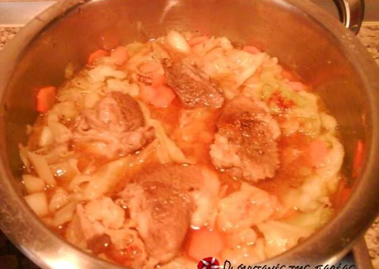 Simple Way to Make Ultimate Granny’s cabbage with pork meat