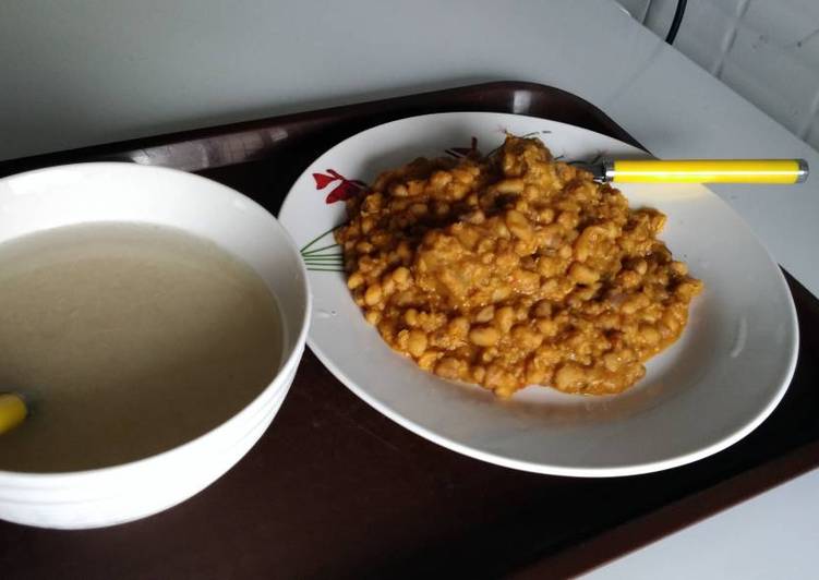 Porriage beans and garri Recipe by Nwanne - Cookpad