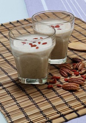 Diós, banános, zabos turmix (vegán) recept fotója