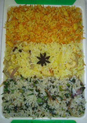 A picture of Tri colour Rice.