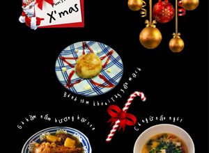 Hình của món Bánh tôm khoai tây yến mạch - Gà hầm nấm hương hạt sen.