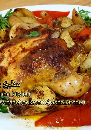 صورة لوصفة دجاج محشي بالخضار