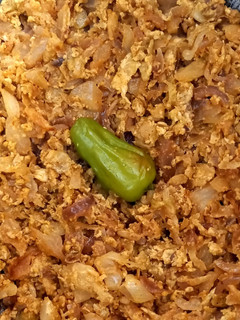 A picture of Cabbage with egg.