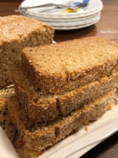 A picture of Whole Wheat Vanilla Coconut Cake Tea Time Cake.