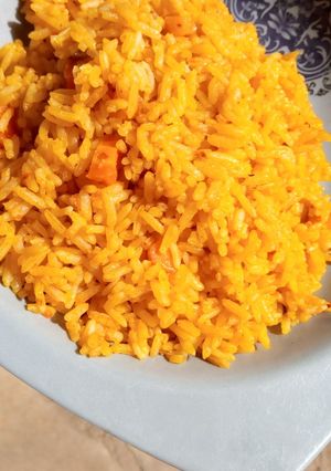 A picture of Palm oil rice.