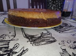 Una foto de Chocoflan