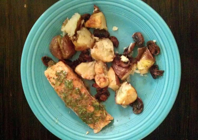 You Do Not Have To Be A Big Corporation To Start Cooking Roasted Salmon with Potatoes and Mushrooms Flavorful