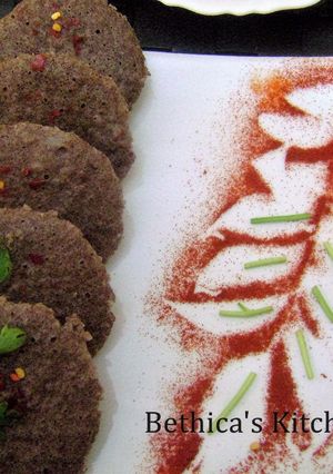 A picture of Ragi Idli.