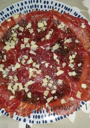 Una foto de Carpaccio de ternera