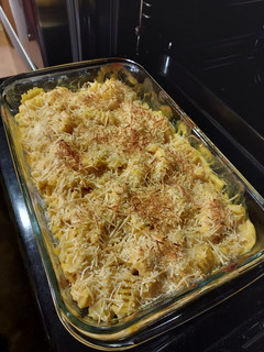 Una foto de Pasta de calabaza, puerro y ricotta