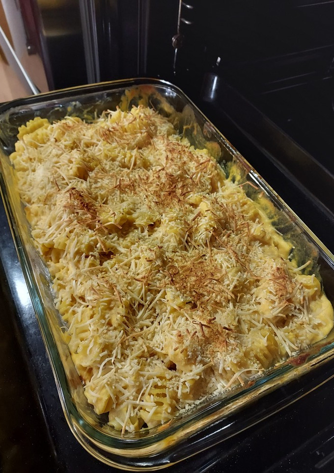Una foto de Pasta de calabaza, puerro y ricotta