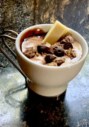 Una foto de Mousse vegana de chocolate