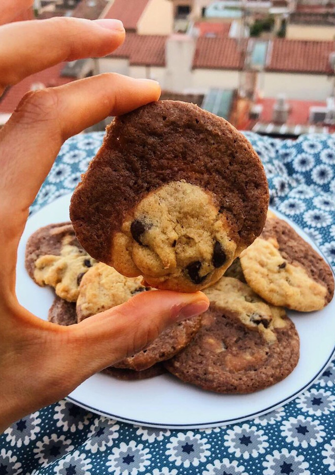 Una foto de Galleta mitad-mitad