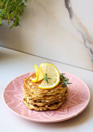 Foto de Panqueca de açúcar de lavanda e limão