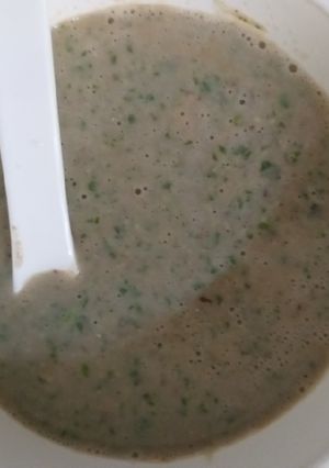 Foto resep Mpasi 4 Bintang "Bubur Merah Putih Ati Ayam Kampung"