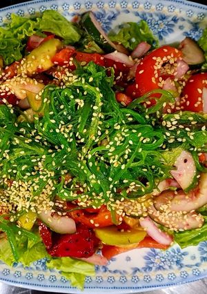 Hình của món Salad rau quả, rong biển.