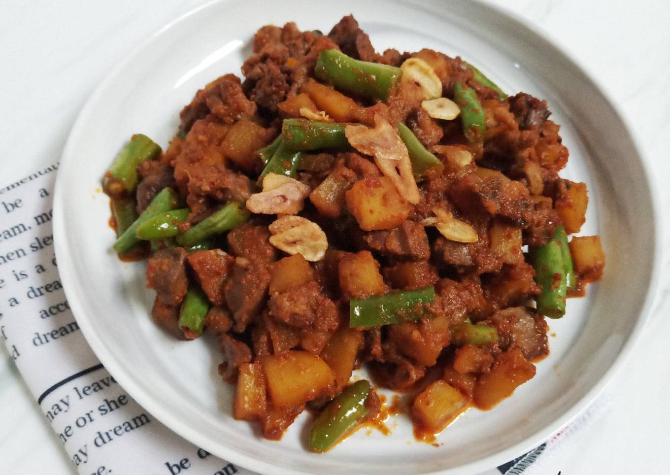 Sambel Goreng Hati Ayam Buncis Kentang