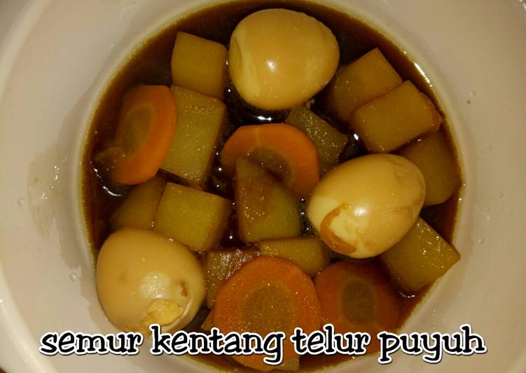 Resep Semur kentang telur puyuh Anti Gagal