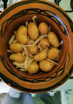 Una foto de Papas cebolletas